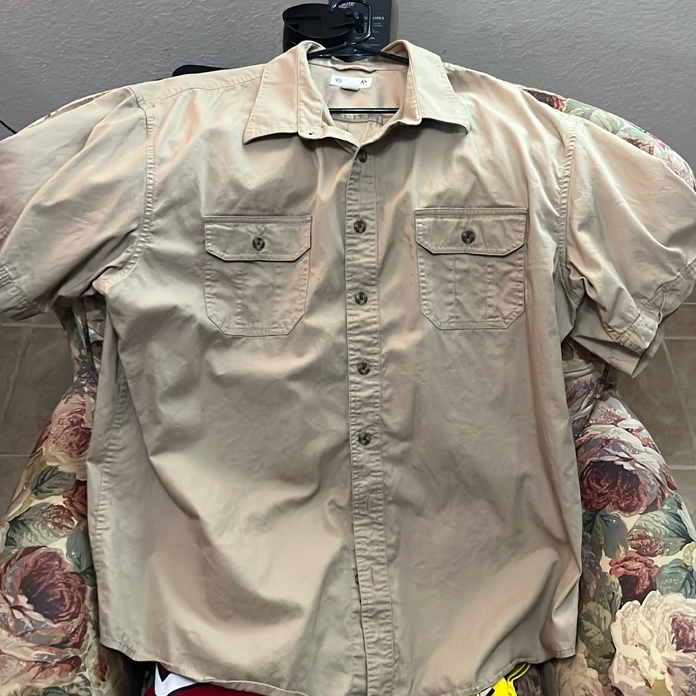 Light Brown Magellan Outdoor Button Down Shirt 2XL